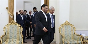 دیدار کلود بارتلون رئیس مجلس فرانسه با علی شمخانی دبیر شورای عالی امنیت ملی