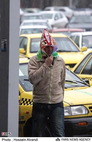 بارش باران در همدان