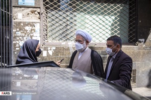 حجت الاسلام والمسلمین منتظری دادستان کل کشور پس از بازدید از شورای حل اختلاف منطقه 10 