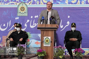 سخنرانی محسن منصوری استاندار تهران در رزمایش اقتدار نوروزی پلیس در میدان آزادی تهران