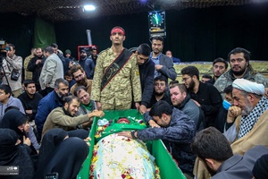 وداع با پیکر شهید مدافع امنیت حسن مختارزاده