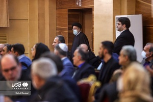 ورود آیت الله رئیسی رئیس جمهوربه محل نشست با پیروان ادیان توحیدی 