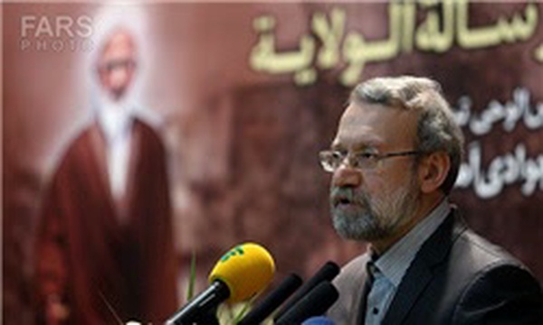 علی لاریجانی در مراسم رونمایی کتاب رساله الولایه آیت الله جوادی آملی
