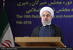 سخنرانی حسن روحانی رئیس جمهور در جمع خبرنگاران پس از اخذ رأی در وزارت کشور