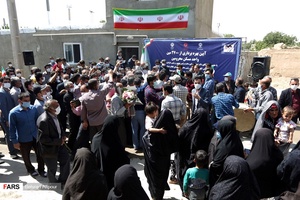 بهره‌برداری از مسکن‌های روستای خلیل کرد در شهرستان بهار استان همدان توسط محمدباقر نوبخت، رييس سازمان برنامه و بودجه كشور