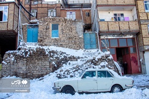 برف پاییزی در روستای «لیقوان» تبریز