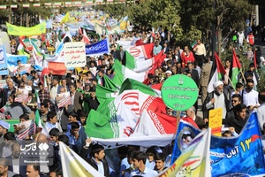 حماسه حضور خراسان‌جنوبی‌ها در راهپیمایی 13 آبان