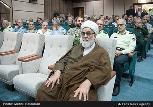 حضور حجت الاسلام محمدی گلپایگانی رئیس دفتر مقام معظم رهبری در مراسم معارفه و تکریم روسای جدید و قدیم ستاد کل نیروهای مسلح