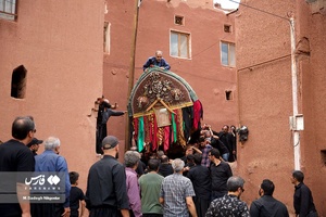 آیین نخل گردانی و مراسم عزاداری عاشورای حسینی در روستای ابیانه
