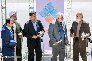 مهد چمران ،پرویز سروری ،رضا تقی پور و عبدالمقیم ناصحی  در نشست خبری لیست خدمت
