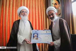 گزارش تصویری: دیدار نماینده ولی فقیه در سپاه با مراجع تقلید