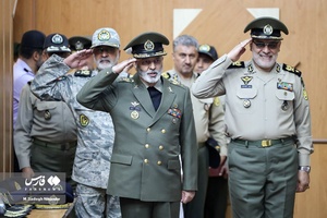 ورود سرلشکر سید عبدالرحیم موسوی فرمانده کل ارتش به مراسم آغاز سال تحصیلی دافوس