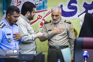 نشست خبری امیر سرتیپ محمد محمودی دبیر ششمین جشنواره سراسری گوهرهای فاطمی (س)