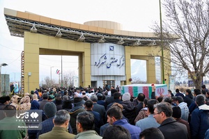 تشییع شهید گمنام در شهرک صنعتی شهرکرد