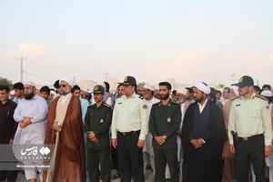 آئین تشییع پیکر شهید عارف هوتی در «زَرآباد»