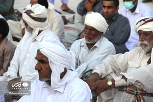 آئین تشییع پیکر شهید عارف هوتی در «زَرآباد»