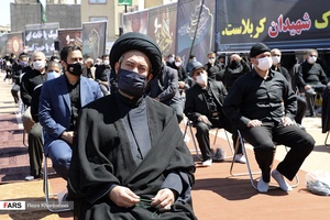حضور آیت الله سید حسن عاملی نماینده ولی فقیه در استان و امام جمعه اردبیل در اجتماع عاشورایی  حسینیان دارالارشاد اردبیل