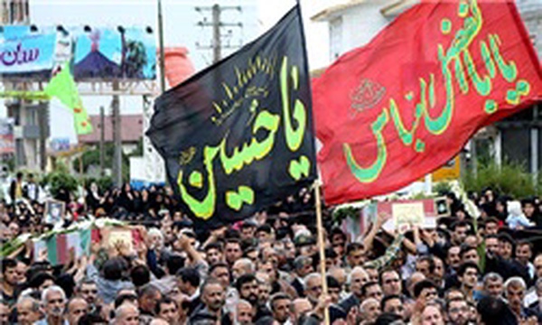 مراسم تشیع پیکر دو شهید گمنام در چابکسر