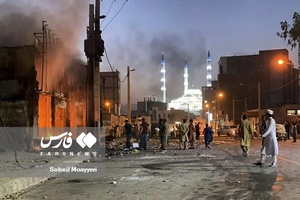 خسارت های آشوبگران در زاهدان
