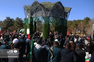 آیین خاکسپاری شهید گمنام در آموزشگاه شهید چمران