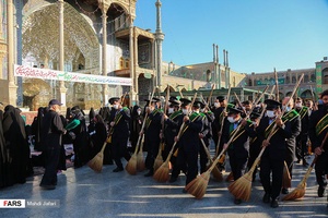 آیین جاروکشی حرم حضرت معصومه(س)