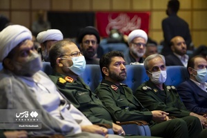 سردار غلامرضا سلیمانی رئیس سازمان بسیج مستضعفین، سردار حسن حسن‌زاده فرمانده سپاه حضرت محمد رسول الله (ص) و سرهنگ پاسدار وحید تیموری فرمانده  بسیج ادارات تهران بزرگ 
 در همایش ملی بسیج ادارات و کارمندان