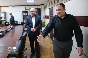 دیدار سردار حسین دهقان دبیر اجرایی شورای توسعه سواحل مکران و پیام تیرانداز مدیرعامل خبرگزاری فارس