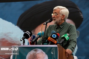 سخنرانی «سعید جلیلی» در جمع هواداران خود، میدان آیینی امام حسین (ع)
