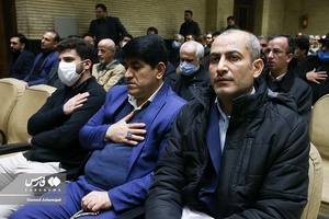 مجتبی توانگر نماینده مجلس شورای اسلامی در مراسم ختم مرحوم شیخان