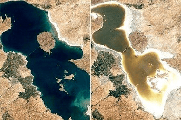 دریاچه ارومیه ۱۴۰۵ عکس هوایی