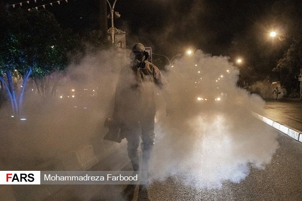 ضدعفونی معابر شهری شیراز