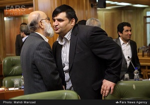 حسین رضازاده و مهدی چمران اعضای شورای اسلامی شهر تهران