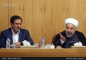 حجت الاسلام حسن روحانی رئیس جمهور و اسحاق جهانگیری معاون اول رئیس جمهور