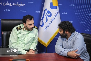  سردار سعید منتظرالمهدی معاون فرهنگی اجتماعی و سخنگوی فرماندهی کل انتظامی کشور و مهدی جهان تیغی سردبیر داخلی خبرگزاری فارس