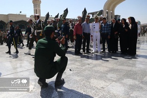 صبحگاه «عهد سربازی» در مسجد مقدس جمکران