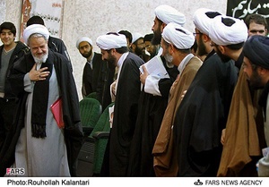 گردهمایی سیاسی جامعه مدرسین حوزه علمیه قم با حضور نماینده ولی فقیه در سپاه