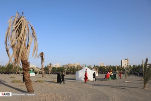 خیمه سوزان غروب روز عاشورا