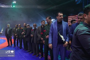 تششیع شهید گمنام در مسابقات کشتی آزاد کشور در ساری