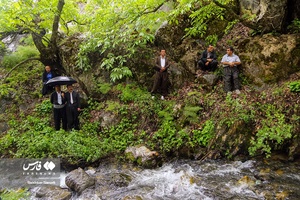 بارش باران در  چهارمین جشنواره توت‌فرنگی روستای شیان