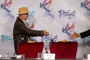 کامبوزیا پرتوی در اولین روز سی و ششمین جشنواره فیلم فجر 