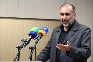 سخنرانی پیام تیرانداز مدیر عامل خبرگزاری فارس در مراسم رونمایی کتاب حکمرانی فرهنگی در عصر انسان رسانه ها