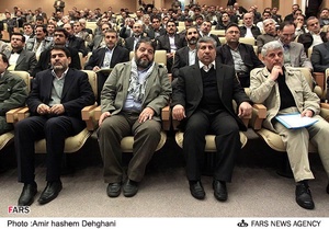 مجید نامجو وزیر نیرو و سردار جلالی رئیس پدافند غیرعامل در همایش فرماندهان بسیج ردهای کشوری صنعت آب و برق