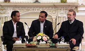 دیدار اعضای گروه دوستی پارلمانی بولیوی و ایران با لاریجانی