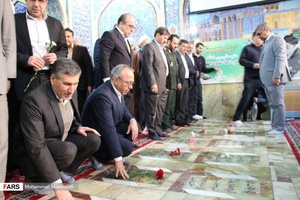ادای احترام مدیران سمنان به آستان مقدس امام‌زاده یحیی (ع)