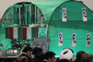 آیین خاکسپاری شهید گمنام در آموزشگاه شهید چمران