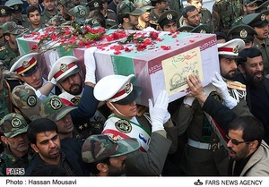 مراسم تشییع شهید گمنام در دانشگاه  علوم پزشکی ارتش