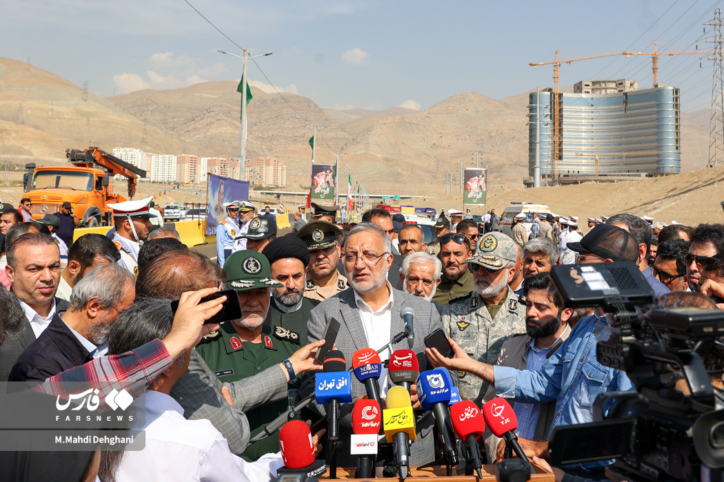 افتتاح بزرگراه شهید موسوی در غرب تهران