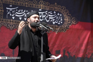 مدیحه سرایی میثم افتخاری در اجتماع عاشورایی  حسینیان دارالارشاد اردبیل