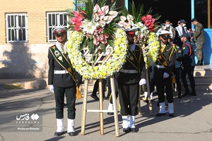 آیین خاکسپاری شهید گمنام در آموزشگاه شهید چمران