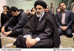رئیسی معاون اول قوه قضائیه در مراسم تشییع پیکر آیت‌الله عباسعلی عمید زنجانی